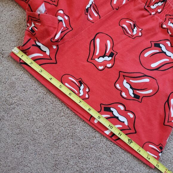 Rolling Stones Pajama Shorts Sleepwear Logo Pockets Juniors Size XL (16-18) - Picture 6 of 8